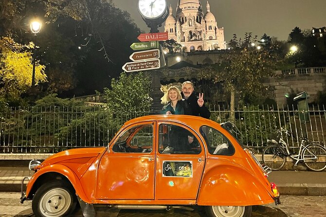 2-hour Private Night Ride in a Citroën 2CV in Paris - Montmartre after dark: Place du Tertre, Moulin de la Galette, Moulin Rouge