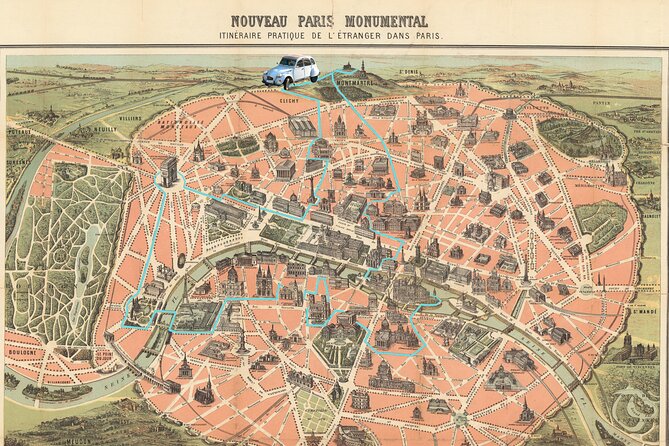 3H Grand Paris Tour in 2CV CITROEN - Pickup from your doorstep and the Saint-Germain-des-Prés start