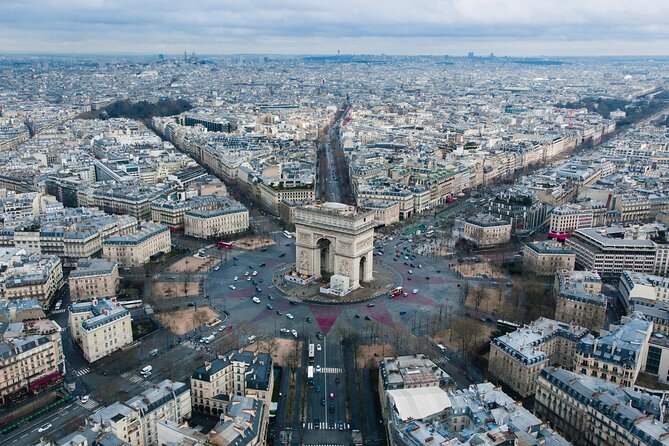 Arc de Triomphe + Rooftop Access Tickets - Rooftop terrace views: Eiffel Tower, Sacre-Coeur, and the Champs-Elysées