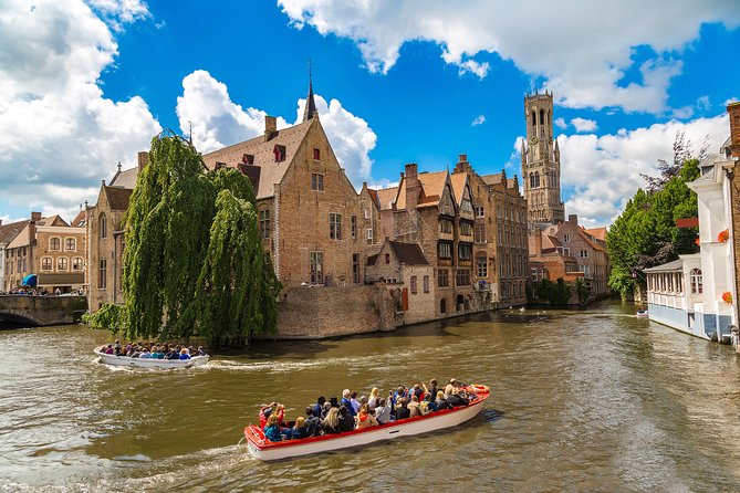 Bruges Guided or Audio Trip with Canal Cruise Option from Paris - Canal cruise from Rozenhoedkaai: April to October only