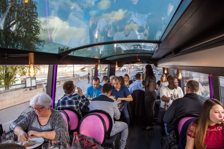 Bus Toqué Champs Elysées Tour w/ 3-Course Dinner & Champagne - Key things to love about this Bus Toqué experience