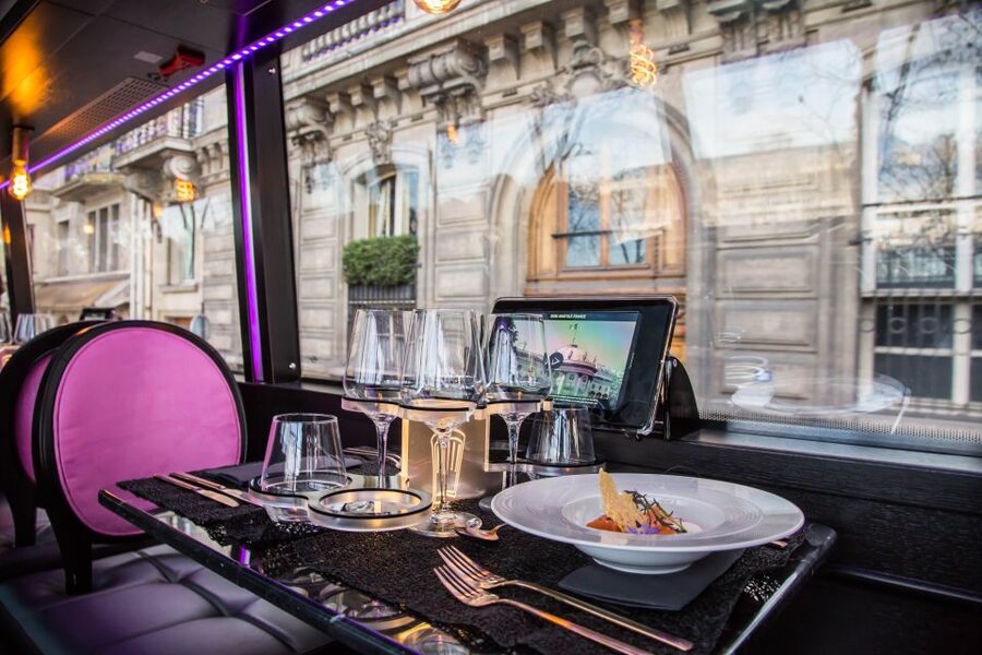 Bus Toqué Champs Elysées Tour w/ 3-Course Dinner & Champagne - Quick practical tips for your evening