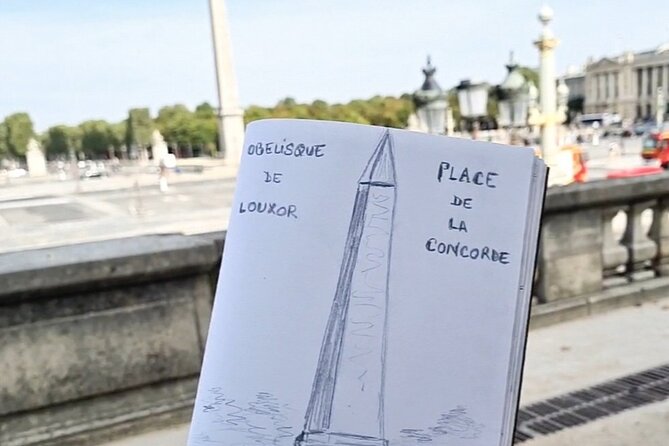 Drawing workshop/creative notebook & cultural walk in the Tuileries - Arc de Triomphe du Carrousel: history in front, sketching mindset after