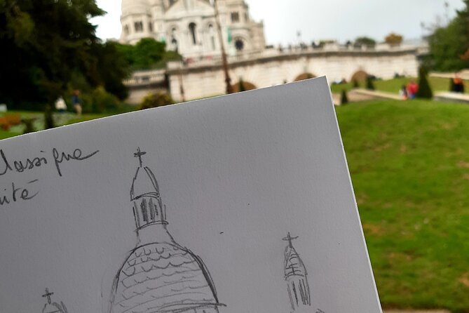 Drawing workshop / creative notebook during an unusual walk in Montmartre - What you learn about drawing, even if you think you are not an artist