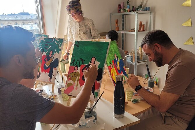 Fun Painting Class in a Professional Art Studio with a View - A Paris Studio With the Seine and Notre-Dame in Frame