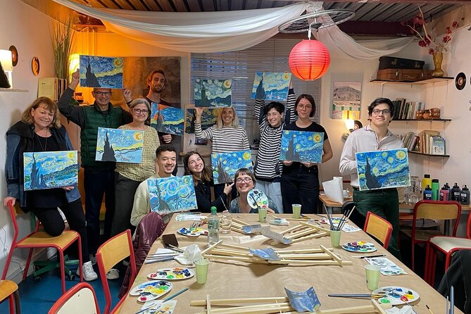 Fun Painting Class in a Professional Art Studio with a View - Value for $40.71: Small Group Coaching, City-View Setting