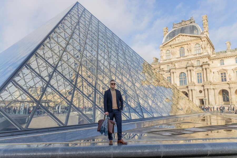 Louvre area photo shoot by Paris photographer - Louvre Museum Views: The Pyramid Angles That Actually Work