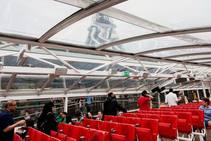 Paris: Audio-Guided Bus Tour & Seine River Cruise - Spotting the Eiffel Tower and Champs-Élysées from the road