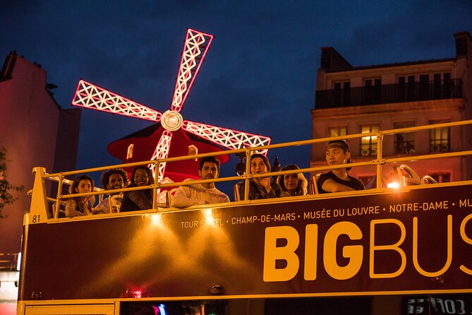 Paris Big Bus Open Top Panoramic Night Tour - Champs-Elysées stop and timing: how not to miss the 8:15 or 9:30 departure