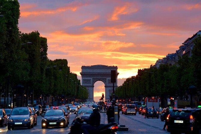 Paris by Night Tour in a Vintage Open-Top French Car Citroën DS - Champs-Élysées and the Élysée Palace: Luxury Street, Political Center