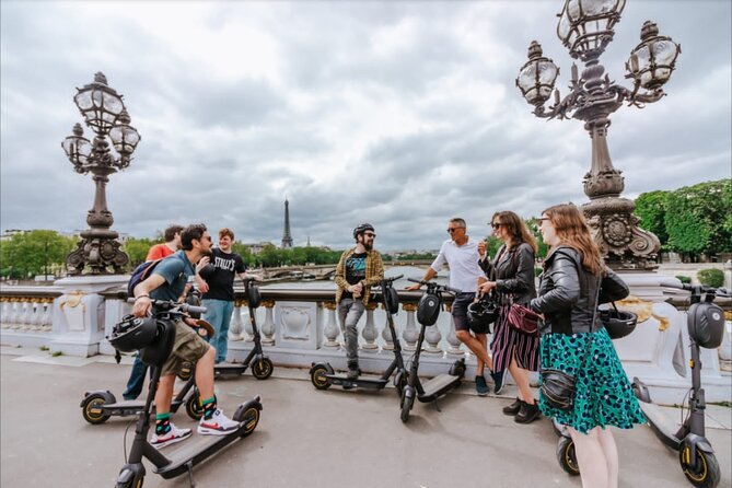 Paris E-Scooter Tour with fun & informative guide (small groups) - Grand Palais and Pont Alexandre III: Art, Glass, and Big Skyline Views
