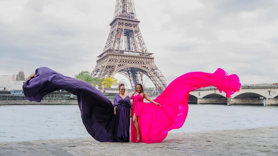 Paris: Eiffel Tower Flying-Dress Photoshoot jonadress - Things to plan for, so the day feels effortless