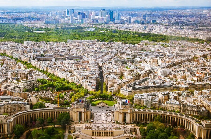 Paris: Eiffel Tower Stairs Climb to Level 2 & Summit Option - 2nd-floor panorama: landmarks in layers of perspective