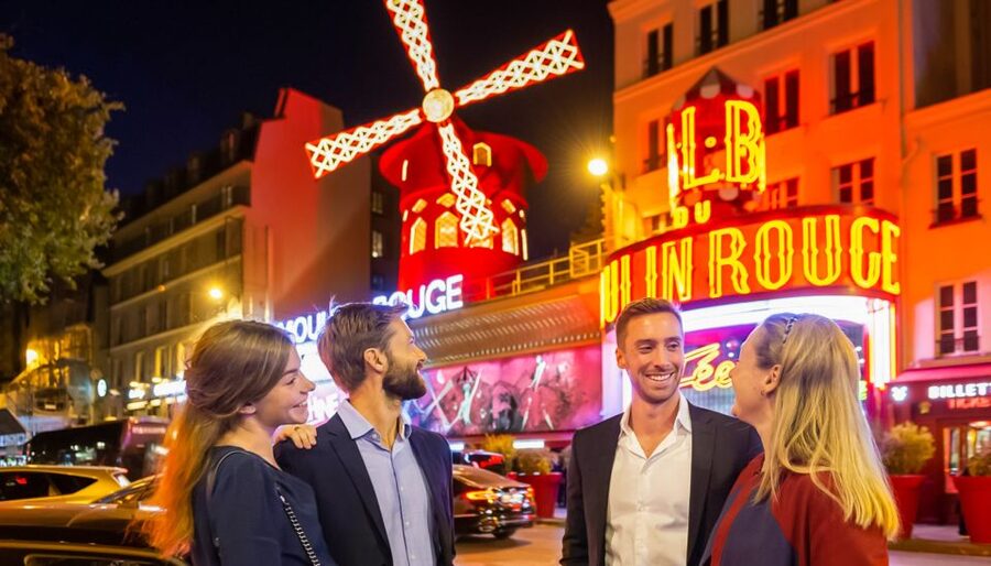 Paris: Evening Sightseeing Tour and Moulin Rouge Show - Meeting near the Eiffel Tower, then settling into the coach