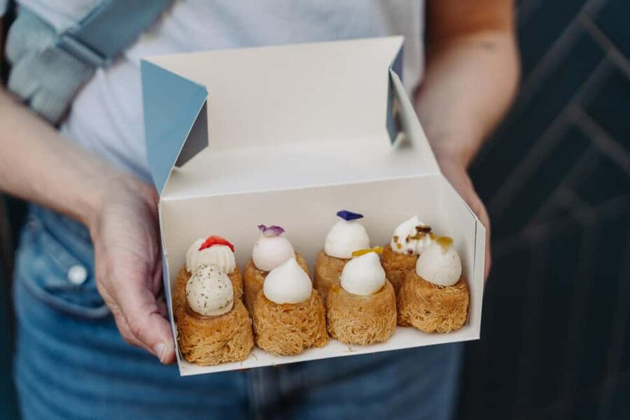 Paris: Food and Wine Tasting Walking Tour in Le Marais - French-Syrian Pastry Nests at Maison Aleph