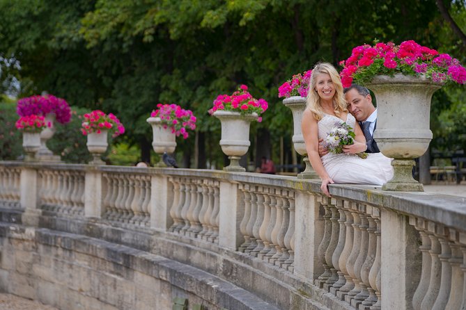 Paris Luxembourg Garden Wedding Vows Renewal Ceremony with Photo Shoot - Price and value for up to 8 people