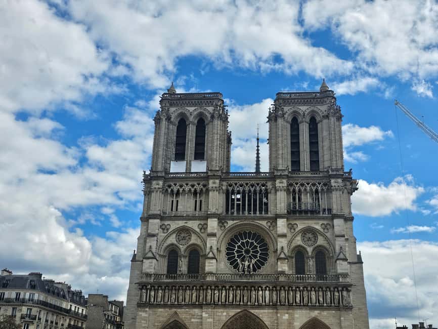 Paris: Notre Dame Outdoor Tour with Sainte-Chapelle / Crypt. - Notre Dame after the 2019 fire, seen as a living project