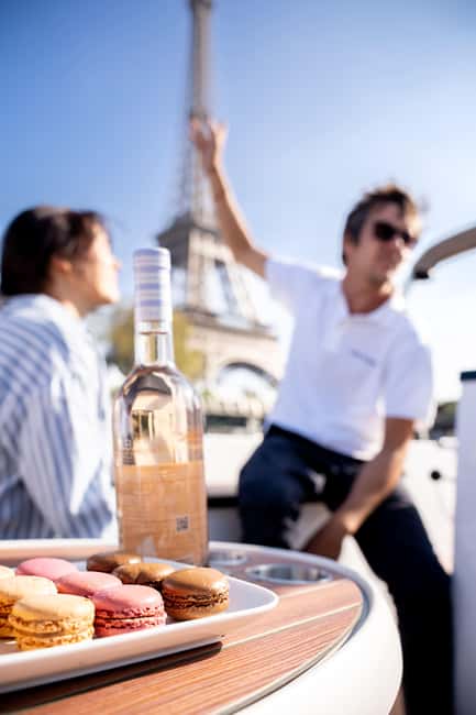 Paris: Private Small Boat Cruise with Rosé and Macarons - Rosé and macarons: the included treat you will actually enjoy