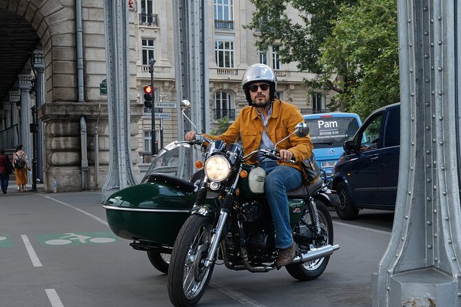 Paris: Private Vintage Sidecar Tour with Pick-Up at your Hotel - Catacombs and other paid stops: plan ahead