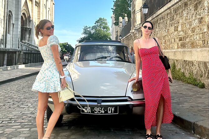 Paris TV Show Tour in a Open Top Vintage French Car Citroen DS - Montmartre stairs to Sacré-Cœur: show spots, art streets, and the best views