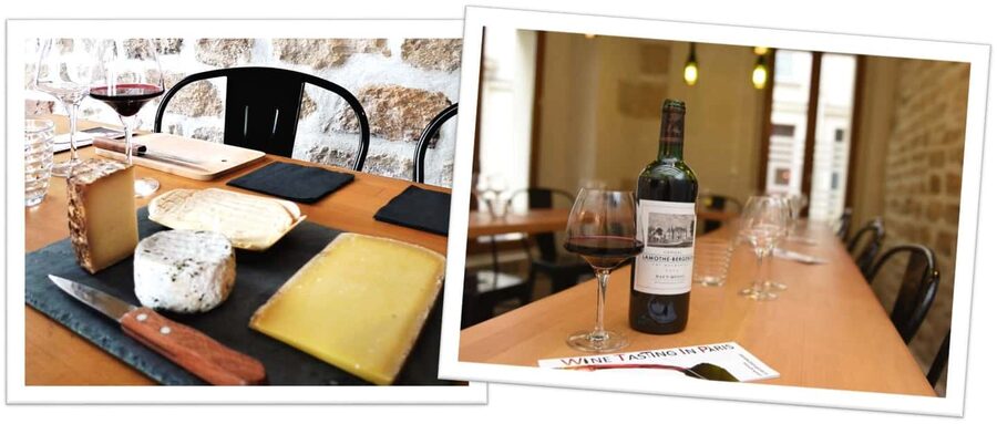 Paris: Wine and Cheese Pairing - Your tasting flight: 2 whites, 2 reds, 4 cheeses, and bread