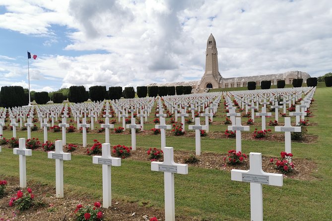 Private tour of the battlefields of Verdun from Paris in Van (2/7 travelers) - Douaumont Ossuary: when 130,000 unidentified soldiers are part of the architecture