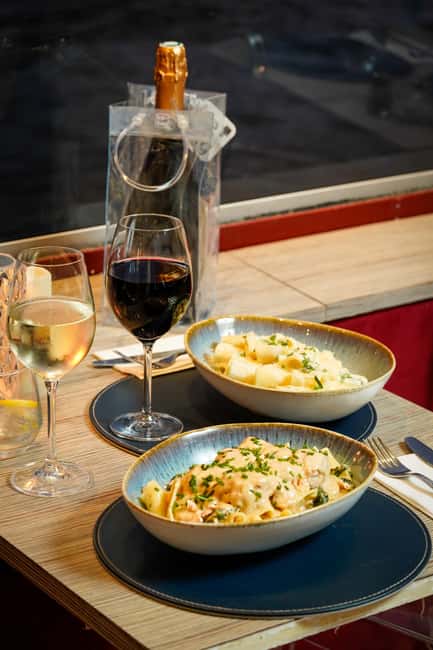 Theo Boat/Paris : Lunch Cruise on the Seine with rooftop - What you’ll eat on board: the Italian set menu in plain terms