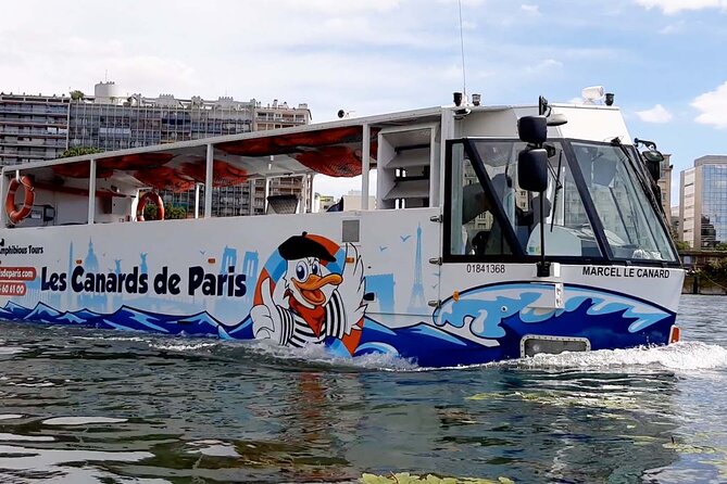 Tours of Paris and the Hauts-de-Seine in an Amphibious Bus - Floating past Seine Musicale, Seguin Island, and Saint Cloud’s waterfall