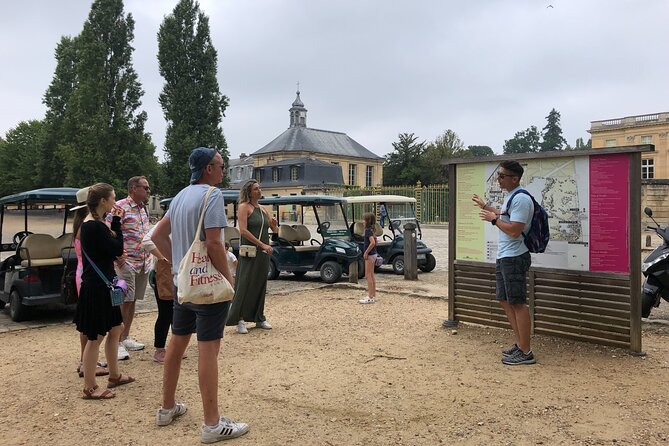Versailles Golfcart & Bike Guided Tour: Gardens Hamlet Fountains - Stop 5: Palace of Versailles at 3:30, timed entry after the garden crowds